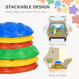 image-ZONEKIZ Balance River Stones w/ Non-Slip Mats for Ages 3-8 Years