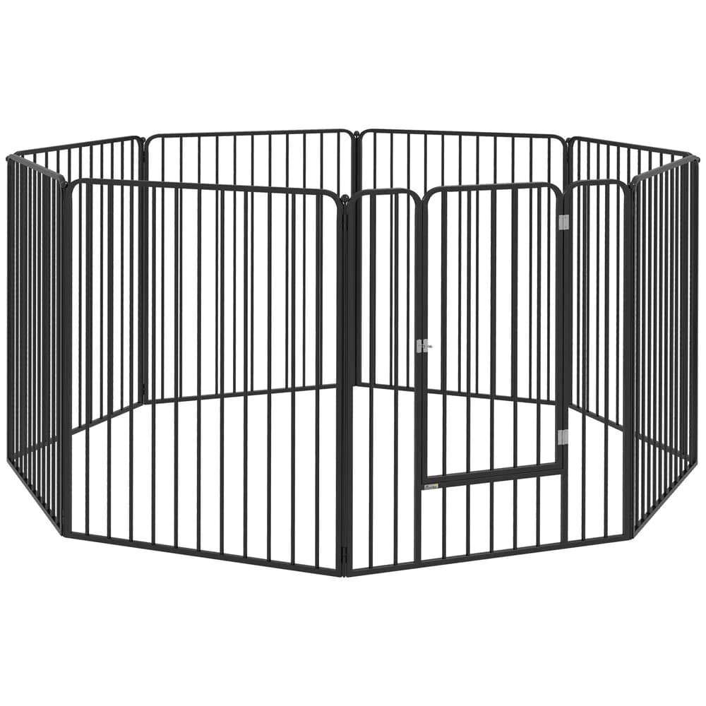 image-PawHut 100cm 8 Panels Heavy-Duty Dog Playpen for Small, Medium Dogs