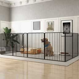image-PawHut 100cm 8 Panels Heavy-Duty Dog Playpen for Small, Medium Dogs