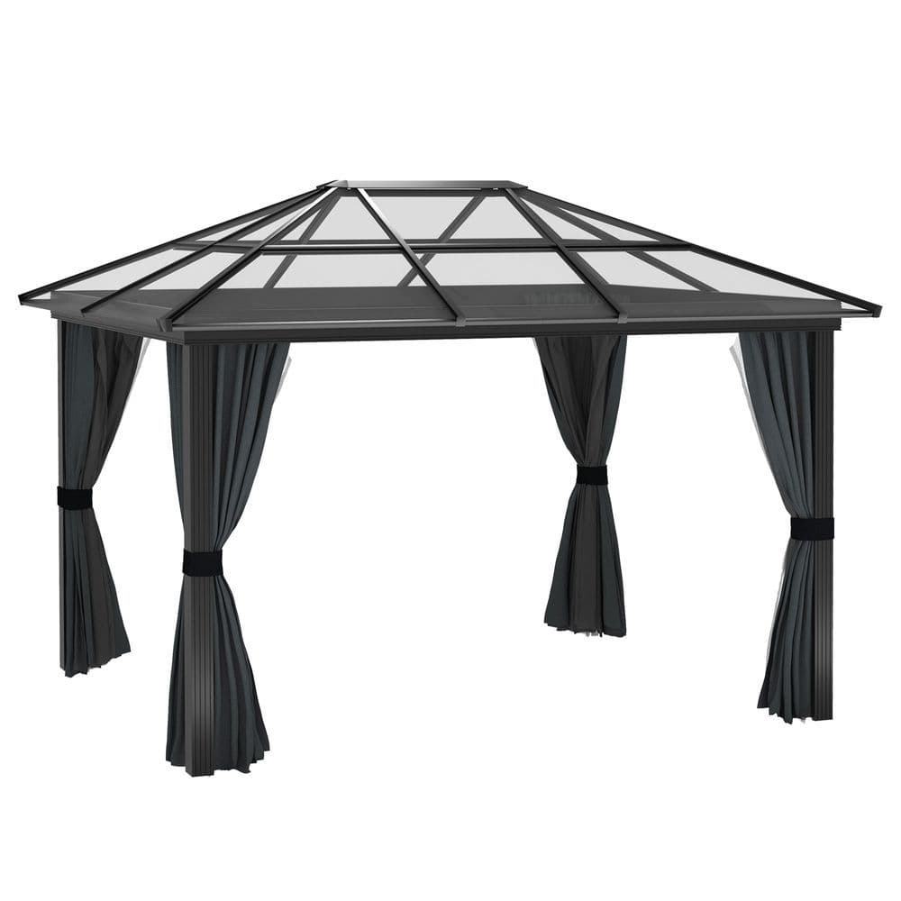 image-Outsunny 3 x 3.6m Aluminium Hardtop Gazebo Canopy with Polycarbonate Top