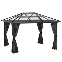 image-Outsunny 3 x 3.6m Aluminium Hardtop Gazebo Canopy with Polycarbonate Top