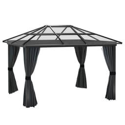 image-Outsunny 3 x 3.6m Aluminium Hardtop Gazebo Canopy with Polycarbonate Top