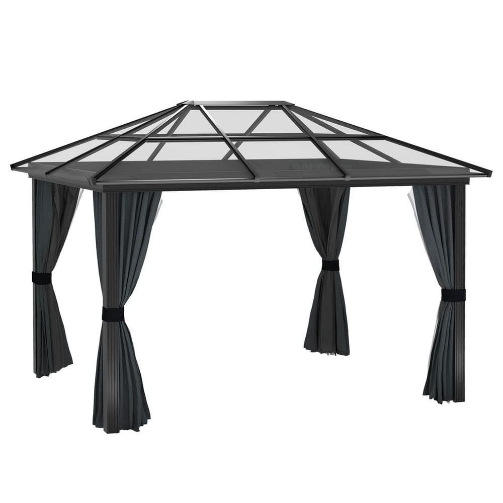 image-Outsunny 3 x 3.6m Aluminium Hardtop Gazebo Canopy with Polycarbonate Top
