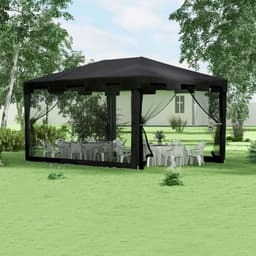 image-Outsunny 4 x 3m Party Tent Waterproof Garden Gazebo Canopy Wedding Cover Shade