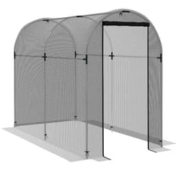 image-Outsunny Fruit Cage, Plant Protection Tent, 1.2 x 2.4 x 1.9m, Black