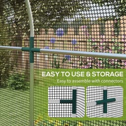 image-Outsunny Fruit Cage, Plant Protection Tent, 1.2 x 2.4 x 1.9m, Black