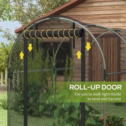 image-Outsunny Fruit Cage, Plant Protection Tent, 1.2 x 2.4 x 1.9m, Black