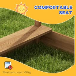 image-Outsunny Sand Pit with Canopy, Blackboard, Toys, Sink, Seats, Flags for Kids