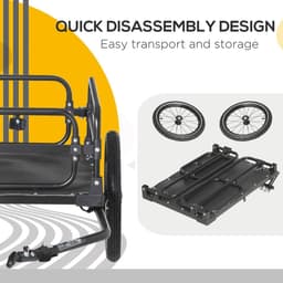 image-HOMCOM Bike Trailer Wagon Bicycle Cargo Trailer with Suspension, 2 Wheels, Black