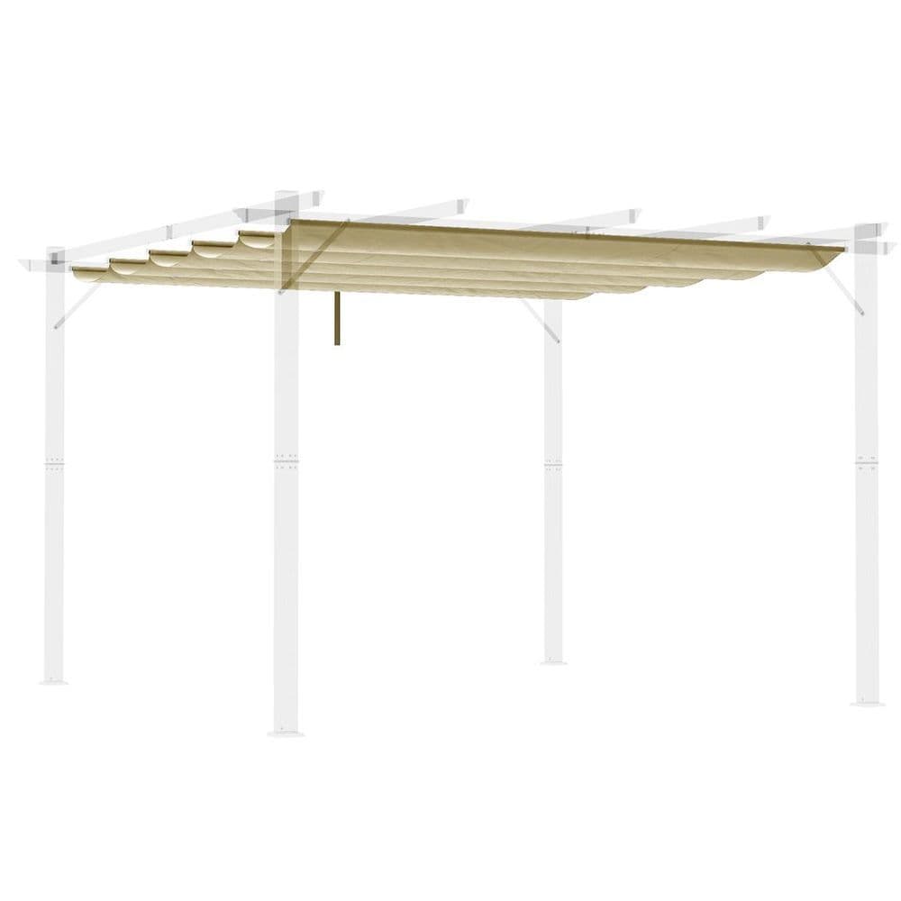 image-Outsunny Pergola Shade Cover Replacement Canopy for 3 x 3(m) Pergola, Beige