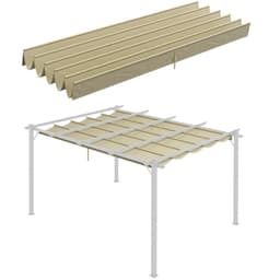 image-Outsunny Pergola Shade Cover Replacement Canopy for 4 x 3(m) Pergola, Beige