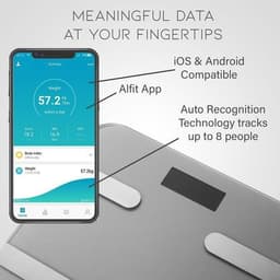 image-Aquarius 16 in 1 Health Bluetooth Smart Body Analysis Weighing Scale, Silver