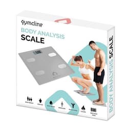 image-Gymcline Body Analysis Scale w/ BMI Report & Daily Calorie Intake Guide, Silver