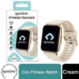 image-Gymcline Ciro Fitness Tracker w/ 25 Sports Modes & IP68 Water Protection, Cream