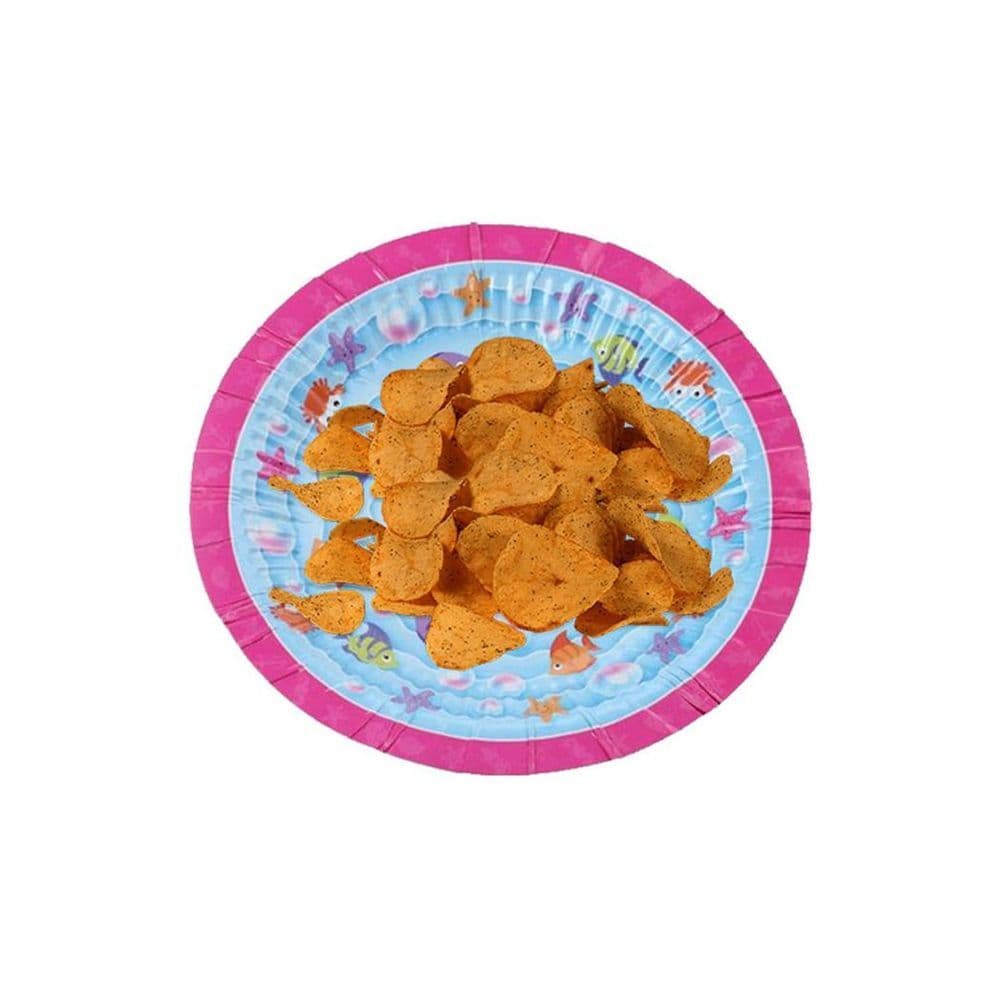 image-Mermaid Design 7Inch 12 Disposable Paper Bowls For Picnics, Parties & Barbecues