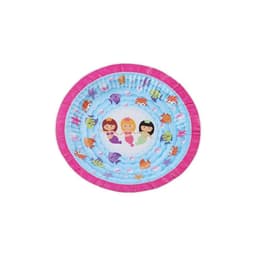 image-Mermaid Design 7Inch 12 Disposable Paper Bowls For Picnics, Parties & Barbecues