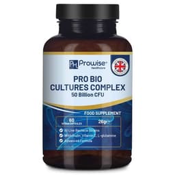 image-Pro Bio Cultures Complex Probiotics and Prebiotics – Added with Inulin, L-Glutamine & Vitamin C - 60 Capsules