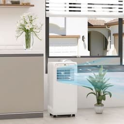 image-HOMCOM 7,000 BTU Portable Air Conditioner with 15m², Dehumidifier, Timer