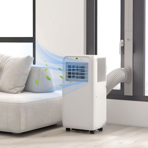 image-HOMCOM 7,000 BTU Portable Air Conditioner with 15m², Dehumidifier, Timer