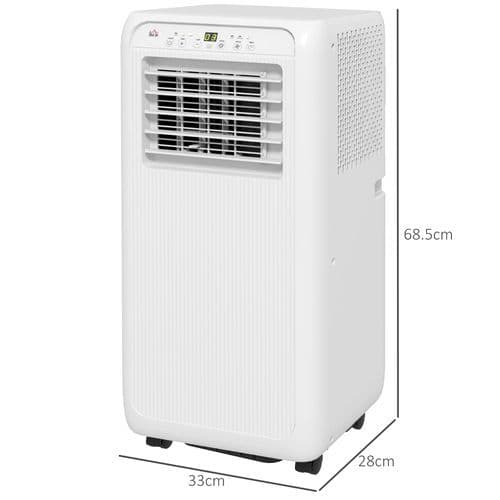 image-HOMCOM 7,000 BTU Portable Air Conditioner with 15m², Dehumidifier, Timer