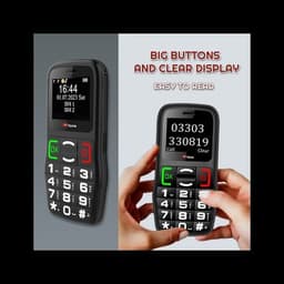 image-TTfone TT220 Big Button Mobile with USB Cable, Vodafone Pay As You Go