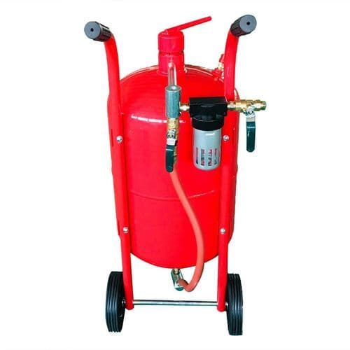 image-Mini 10 Gallon Portable Air Sandblaster Sand Blaster Kit High Pressure Tank Red