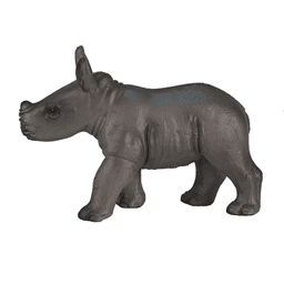 image-Rhino Baby Standing Toy Realistic Wildlife Model