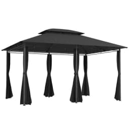 image-Durable Outdoor Gazebo - Spacious Design with Weather Protection - 3x4m
