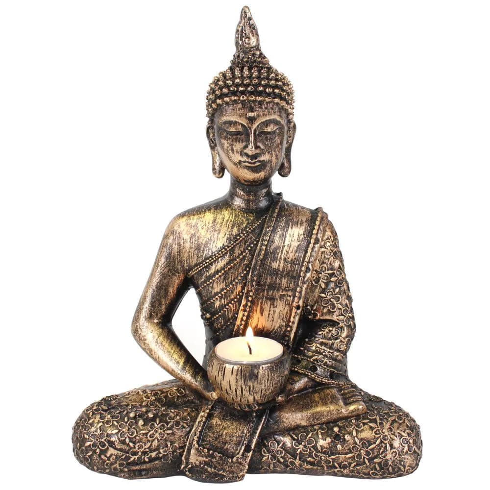 image-Sitting Thai Buddha Tealight Holder