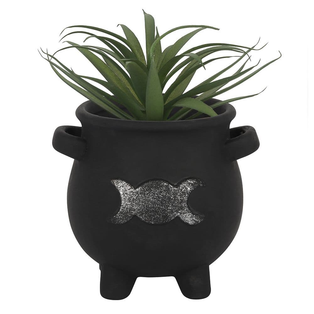 image-Triple Moon Cauldron Terracotta Plant Pot