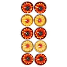 image-Box of 10 Yellow and Orange Sunflower Candles