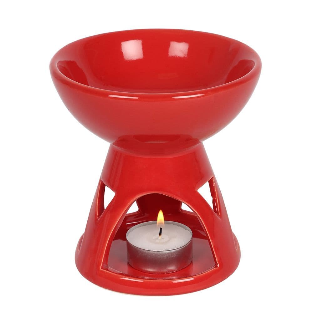 image-Red Deep Bowl Oil Burner