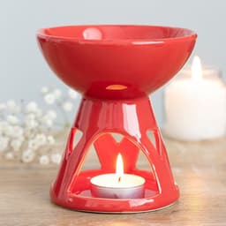 image-Red Deep Bowl Oil Burner