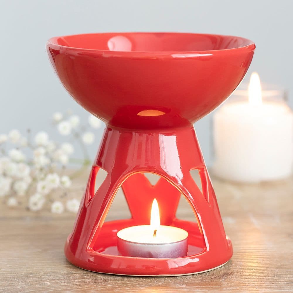 image-Red Deep Bowl Oil Burner
