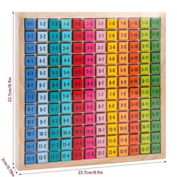 image-SOKA Wooden 1-12 Times Table 145pc Colourful Board Montessori Math for Kids 3+