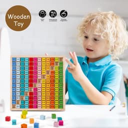 image-SOKA Wooden 1-12 Times Table 145pc Colourful Board Montessori Math for Kids 3+