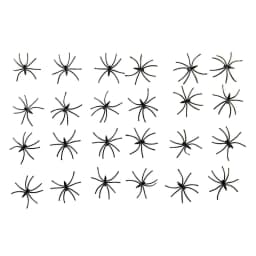 image-PACK OF 2 Pack of 24 Spooky Black Plastic Spiders 5cm Halloween Party Novelty Decorations