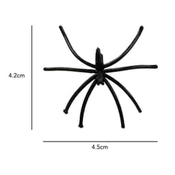 image-PACK OF 2 Pack of 24 Spooky Black Plastic Spiders 5cm Halloween Party Novelty Decorations