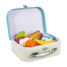 image-Wooden Lunchbox Sandwich Set Pretend Play Traditional Lunch Box for Kids 3+
