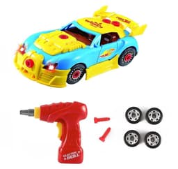 image-SOKA 30 PC Racing Car Take-A-Part Toy for Kids with Tool Drill Light & Sound