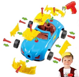 image-SOKA 30 PC Racing Car Take-A-Part Toy for Kids with Tool Drill Light & Sound