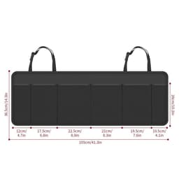 image-Pocket Organiser Car Mesh Black Storage Seat Multi Hanging Pocket Bag