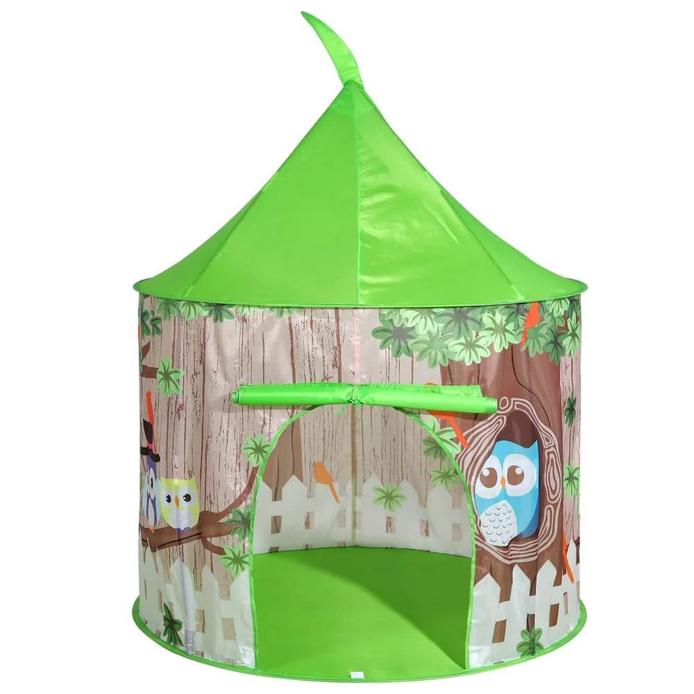 image-SOKA Play Tent Pop Up Indoor or Outdoor Garden Owl Playhouse Tent for Kids Childrens