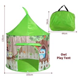 image-SOKA Play Tent Pop Up Indoor or Outdoor Garden Owl Playhouse Tent for Kids Childrens