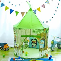 image-SOKA Play Tent Pop Up Indoor or Outdoor Garden Owl Playhouse Tent for Kids Childrens