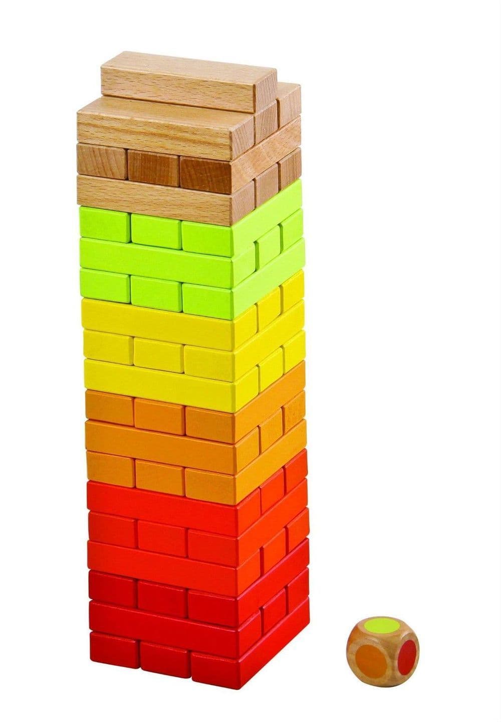 image-Lelin 56PC Wooden Stacking Tumbling Tower Block Game For Children Kids