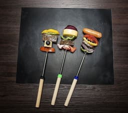 image-2 - 6PC Universal Non-Stick BBQ Grill Mat 40 x 33cm Reusable Dishwasher Safe