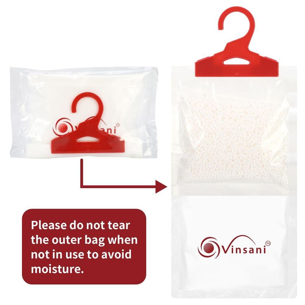 image-Hanging Wardrobe Dehumidifier Bag Household Eliminate Odours Pack of 6