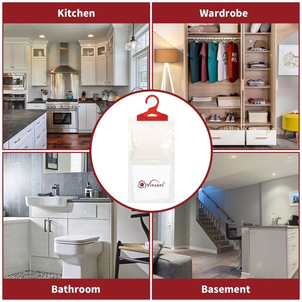 image-Hanging Wardrobe Dehumidifier Bag Household Eliminate Odours Pack of 6