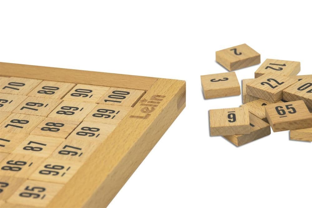 image-LELIN Wooden Hundred Board Game - 1 To 100 Consecutive Numbers Montessori Maths